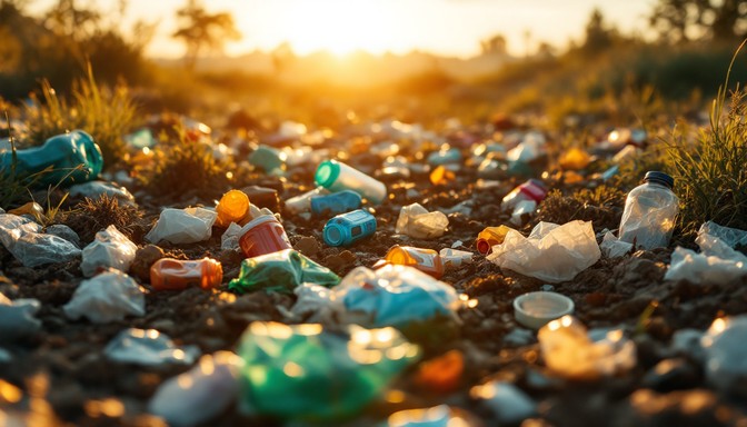 Trash Sunset Free Sunset Amidst Waste Image - Sunset, Pollution, Waste | Download at ...