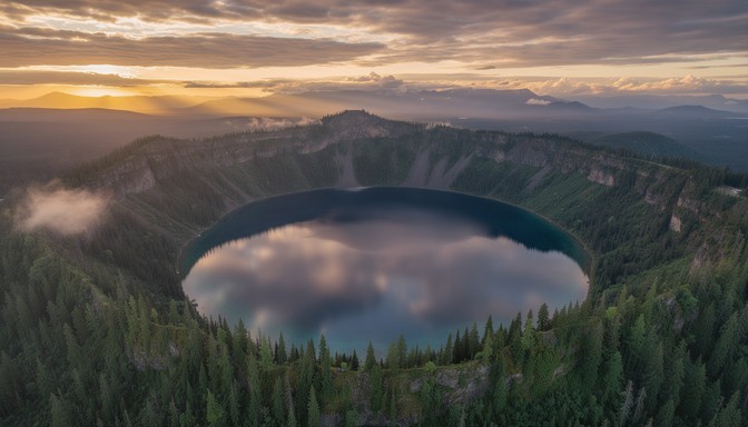 Free Majestic volcanic caldera Image - Volcano, Caldera, Aerial ...