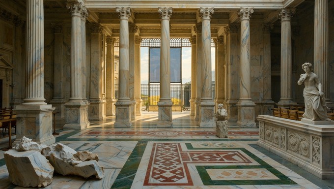 Free Marble Colonnade Grandeur Image - Marble, Columns, Architecture ...