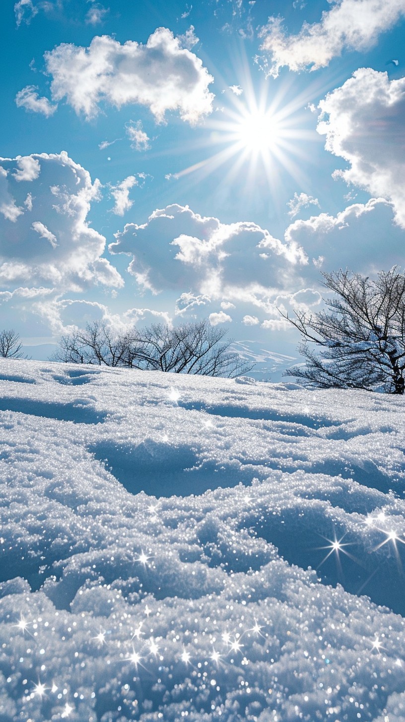 Free Sparkling Winter Sun Image - Winter, Sun, Snow | Download at StockCake
