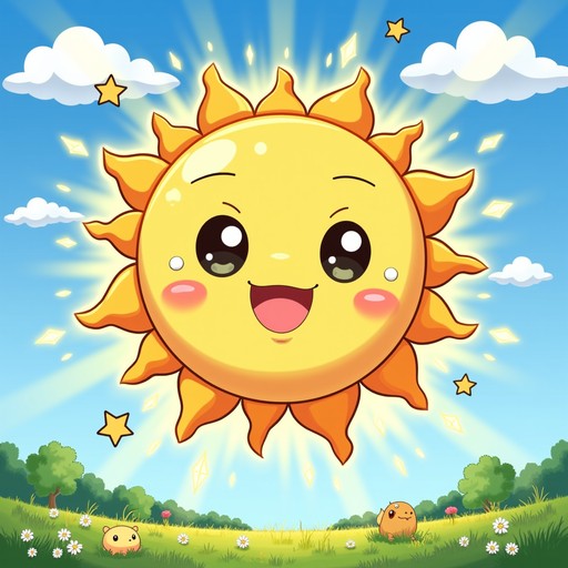 Free Cheerful Kawaii Sunshine Image | Download at StockCake