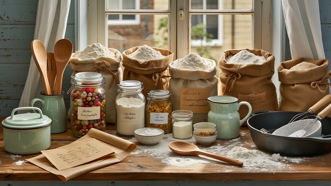 Rustic Baking Tools Free Rustic Baking Scene Image - Flour, Baking, Rustic | Download at ...