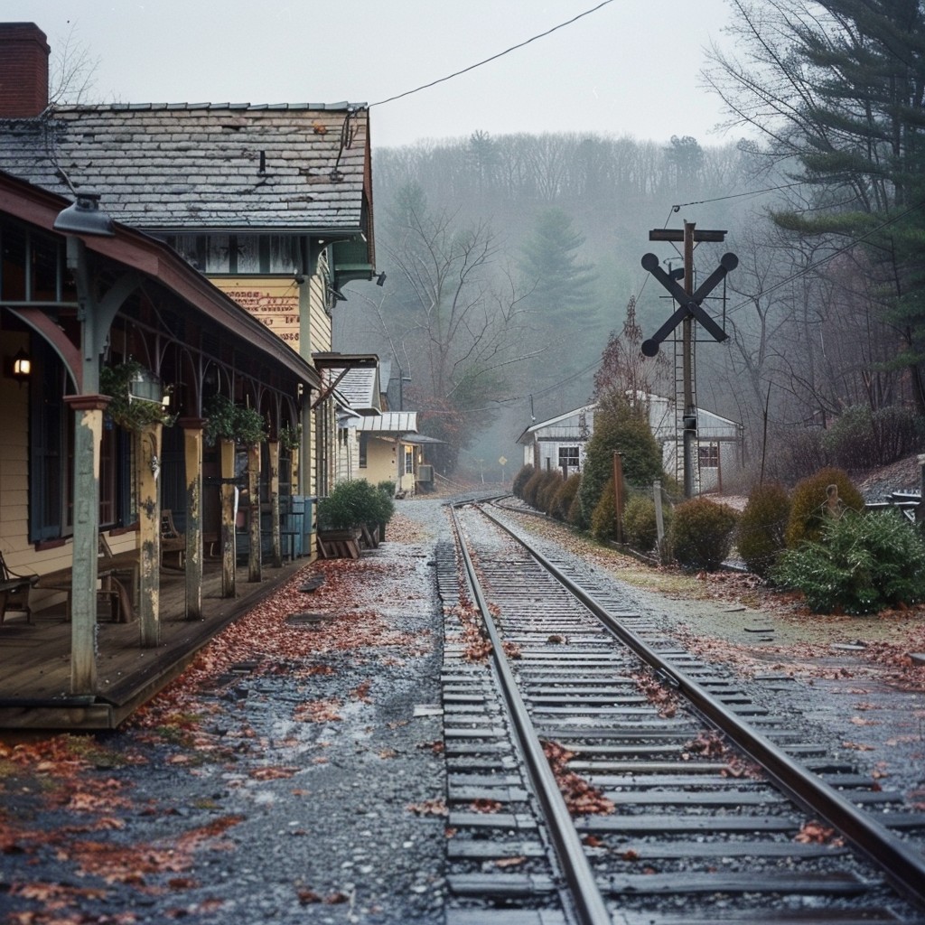 Rail Track Scene Free Misty Railroad Scene Photo - Mist, Railroad, Tracks | Download at ...