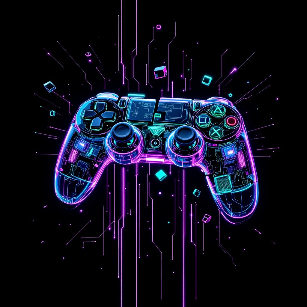 Free Neon Gaming Controller Image - Gaming, Cyberpunk, Neon | Download ...