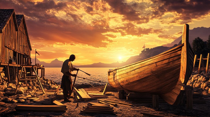 Free Sunset boat construction Photo - Sunset, Craftsman, Boat ...