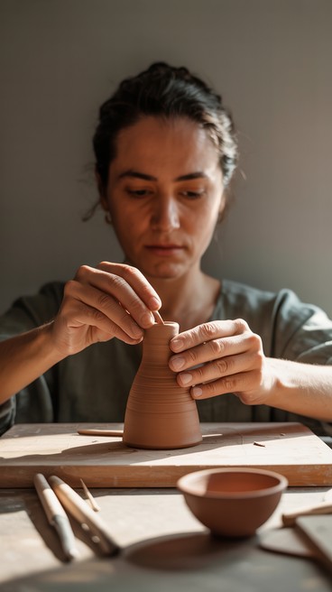Someone Using Clay Free Crafting Clay Art Image - Pottery, Clay, Craft | Download at StockCake