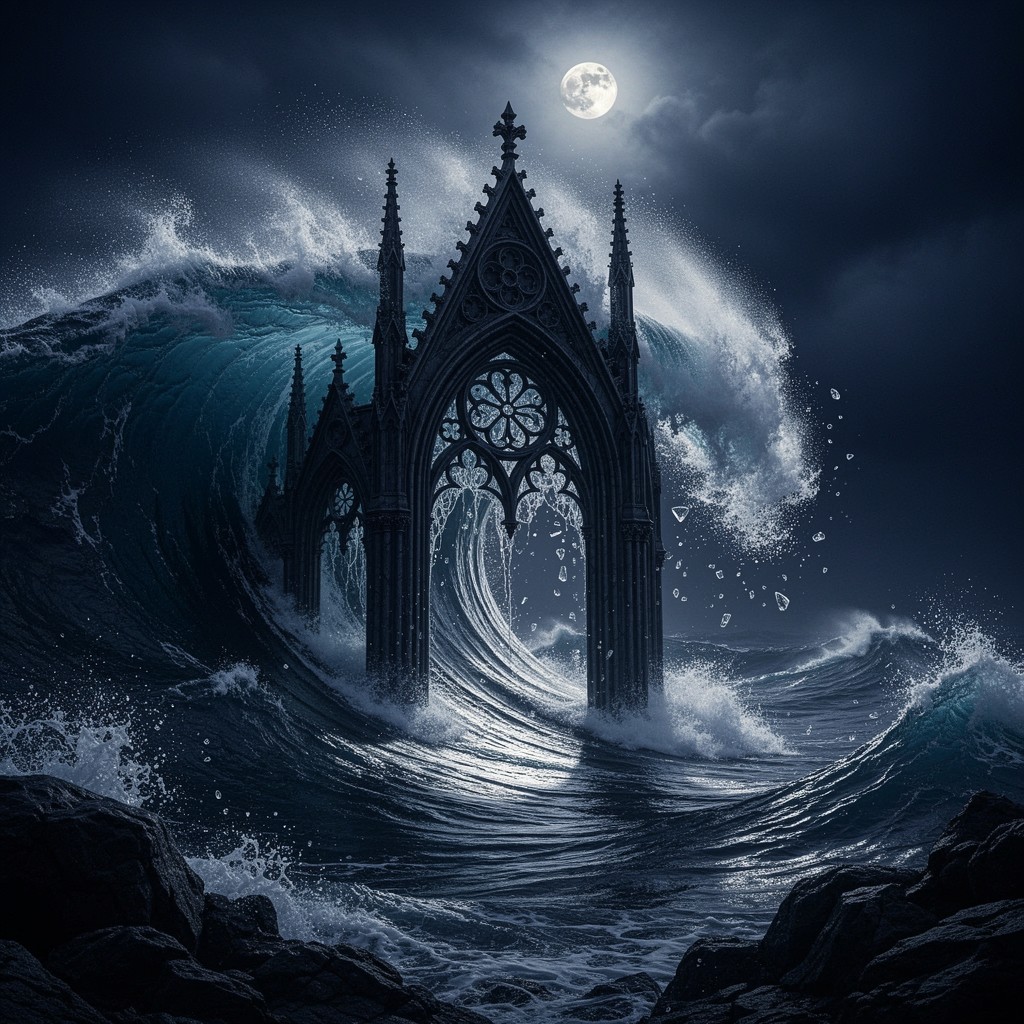 Free Gothic Ocean Cathedral Image - Gothic, Wave, Ocean | Download at ...