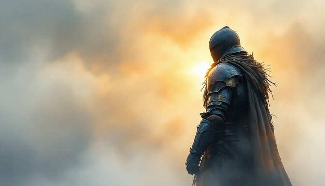 Free Warrior Dawn Contemplation Photo - Warrior, Armor, Watercolor ...
