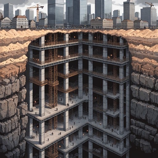 Free Underground Foundation Construction Image - Pixel, Art, Isometric ...
