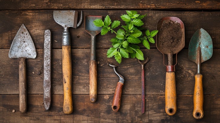 Rustic Garden Tools Free Gardening Tool Assortment Image - Gardening, Tools, Wood ...