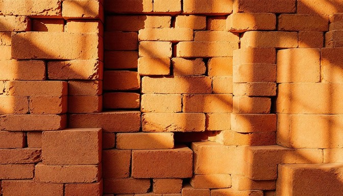 Free Stacked Terracotta Bricks Image - Bricks, Terracotta, Pattern ...
