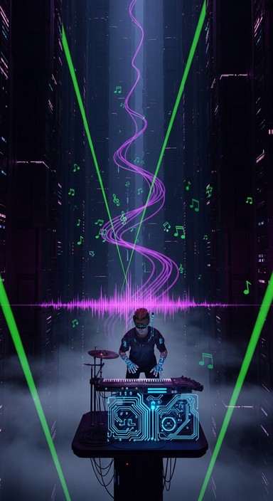 Free Neon Synth Performance Image - Cyberpunk, Synthwave, Neon ...