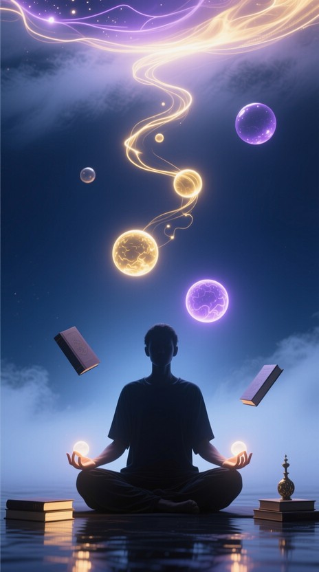 Transcending Floating Free Cosmic Meditation Transcendence Photo - Meditation, Cosmic, Orbs ...