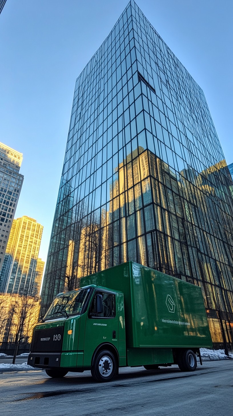 Free Green delivery truck Image - Truck, Green, Urban | Download at ...