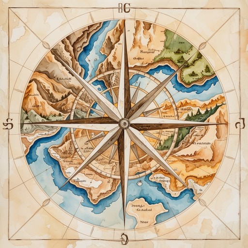 Free Navigator's Watercolor Dream Image - Compass, Watercolor, Map ...