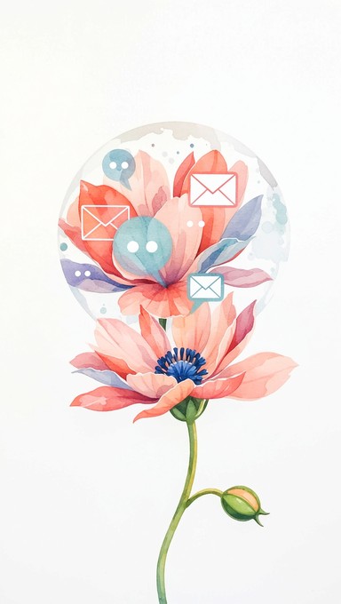 Free Blooming Communication Art Image - Watercolor, Flower ...