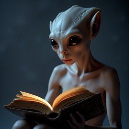 Free Alien Reading Experience Image - Alien, Extraterrestrial, Book ...