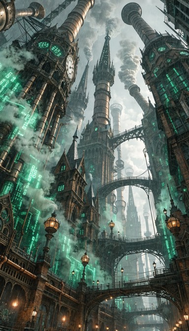 Free Steampunk Matrix City Image - Steampunk, Cityscape, Victorian ...