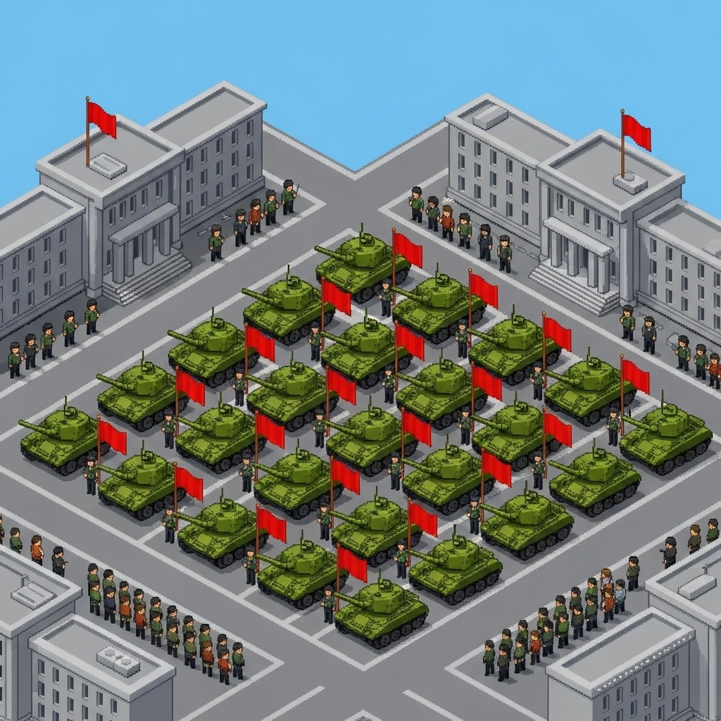 Free Pixelated Tank Formation Photo - Tanks, Military, Parade ...