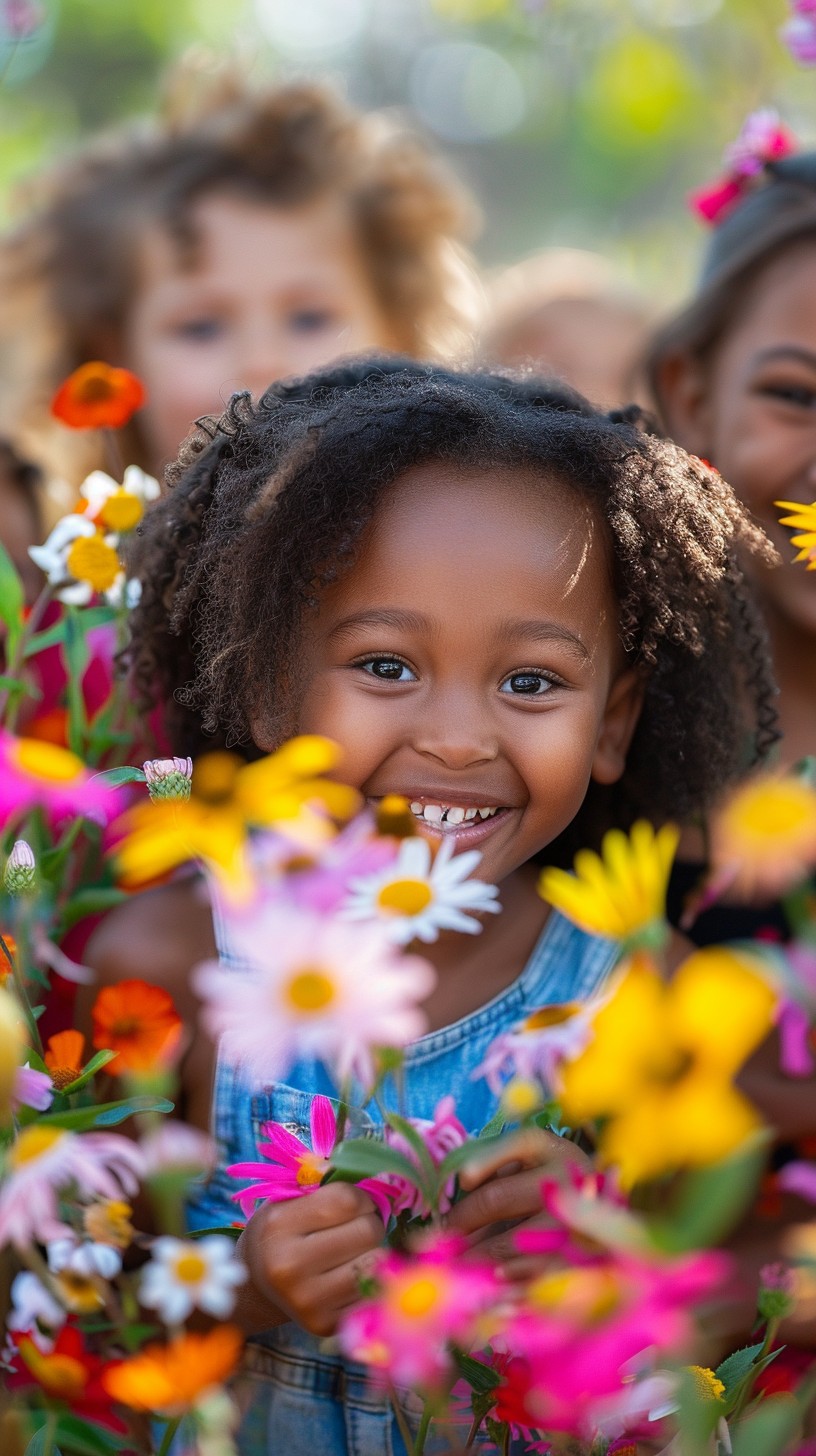 Free Joyful Flower Child Image - Child, Flowers, Happy | Download at ...