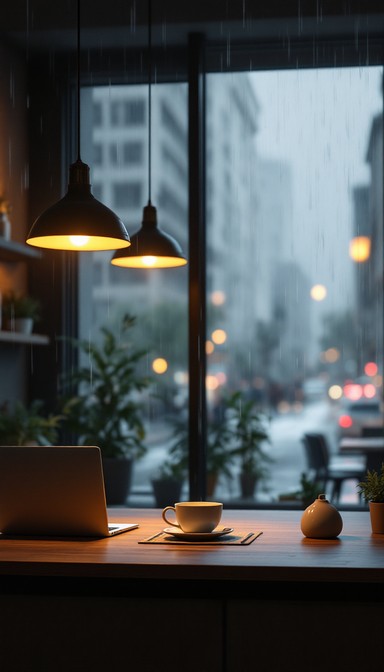 Window Raining Coffe Table Free Cozy Coffee Corner Image - Rain, Coffee, Laptop | Download at ...