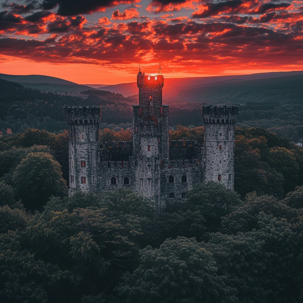 Free Enigmatic Castle Sunset Image - Castle, Sunset, Forest | Download ...