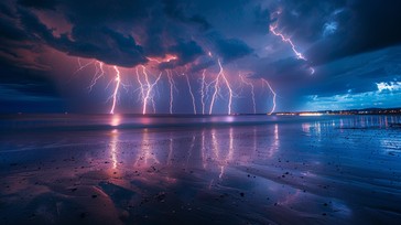 Free Dramatic Lightning Display Image - Lightning, Storm, Sunset ...