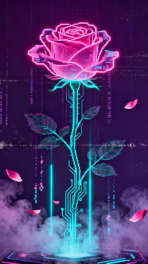 Free Cyberpunk Bridal Bouquet Image - Cyberpunk, Holographic, Bouquet ...
