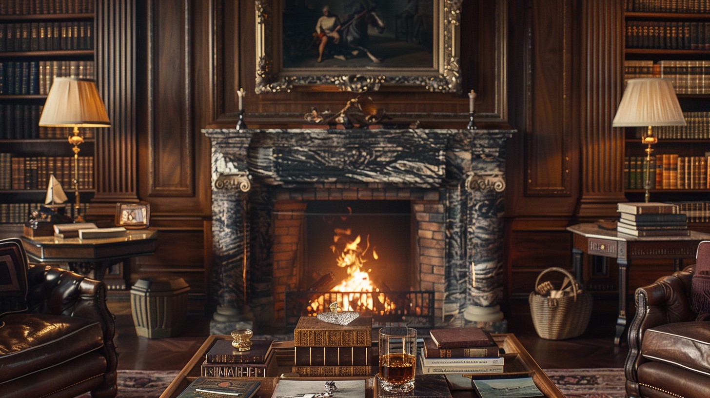 Free Cozy Library Fireplace Image - Library, Fireplace, Cozy | Download ...