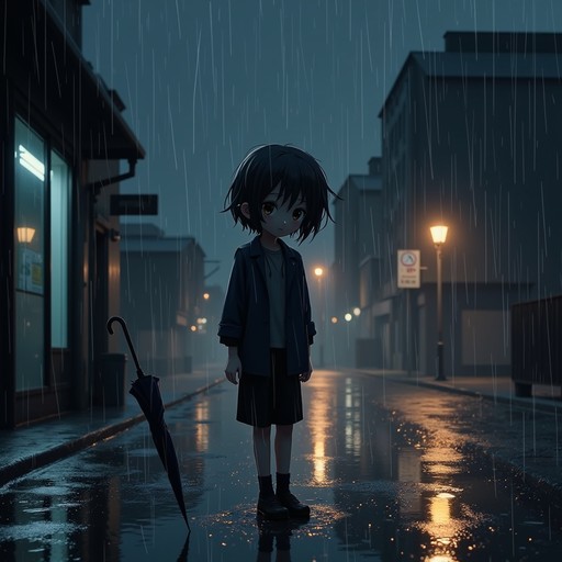 Free Rainy Night Solitude Image - Rain, Anime, Night | Download at ...
