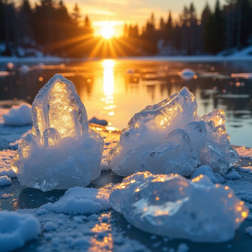 Free Icy Sunset Splendor Image - Sunset, Ice, Winter | Download at ...