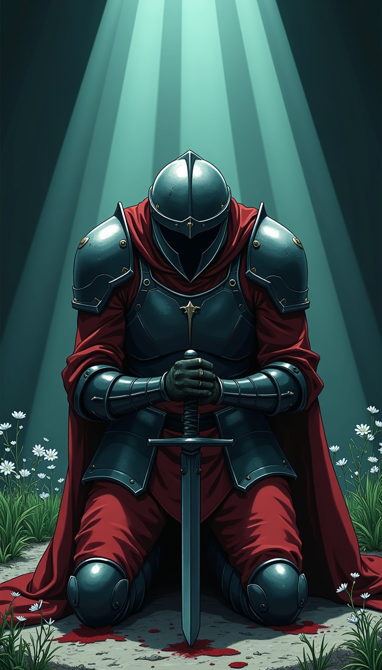 Free Fallen Knight's Resolve Image - Knight, Warrior, Defeat | Download ...