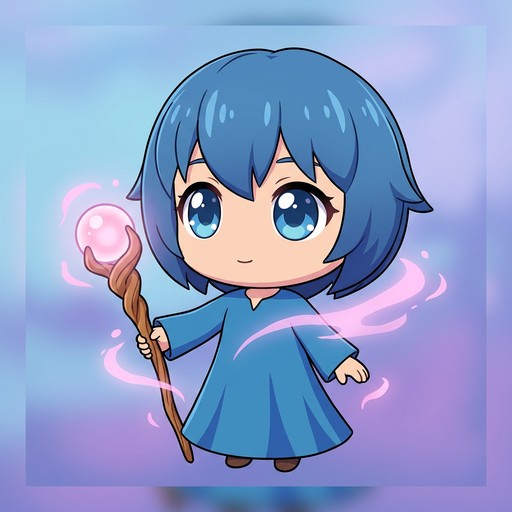 Free Blue Magical Character Image - Anime, Chibi, 3d | Download at ...