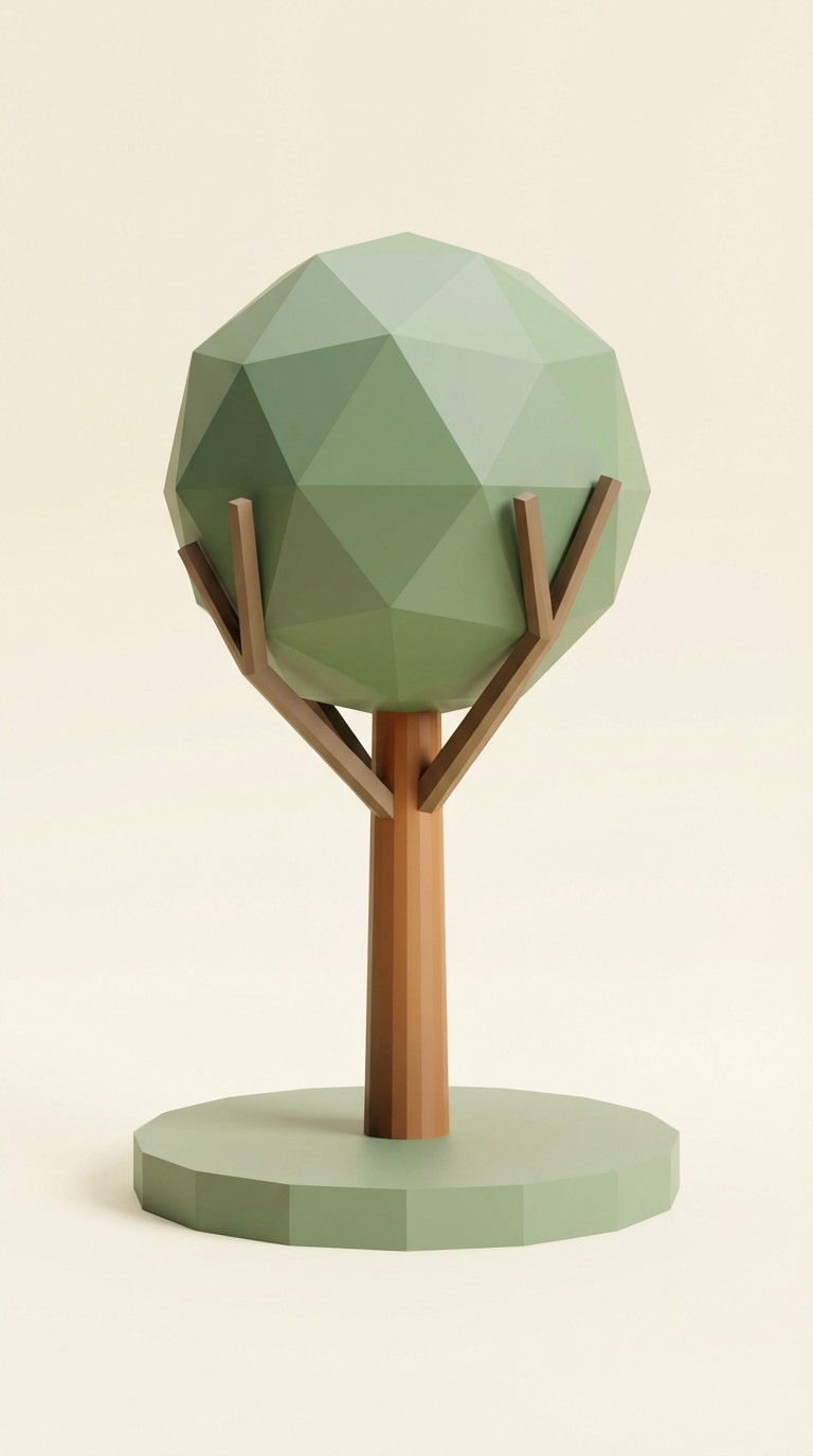 Free Geometric Tree Design Image - Tree, Geometric, Low-poly | Download ...