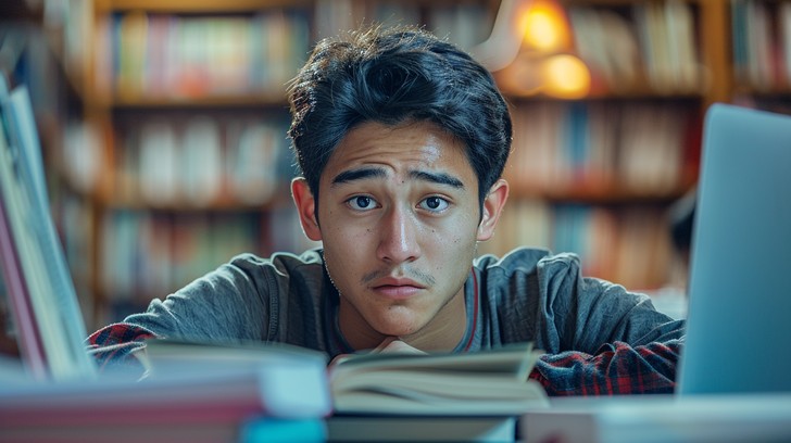 Students Under Ressure Free Stressed Young Student Image - Student, Library, Stressed ...