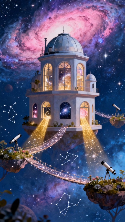 Pink Observatory Free Cosmic Observatory Gateway Image - Observatory, Cosmic, Stars ...