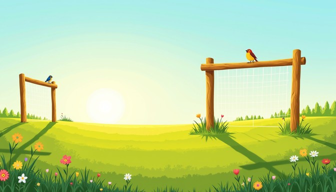 Free Field Game Ready Image - Goalposts, Birds, Field | Download at ...
