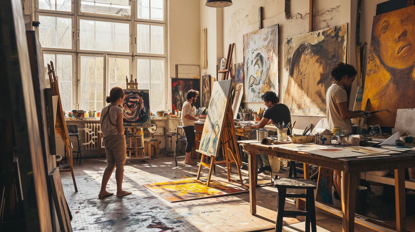 Download Artists at Work Image - Art, Studio, Painting | StockCake