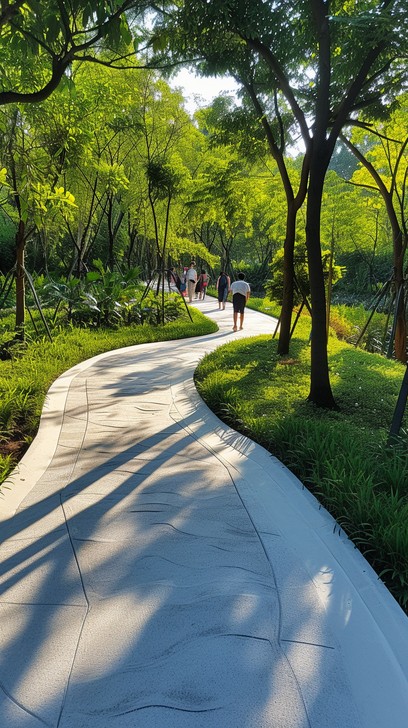 Pathway In Park Free Serene park pathway Image - Park, Pathway, Birch | Download at ...