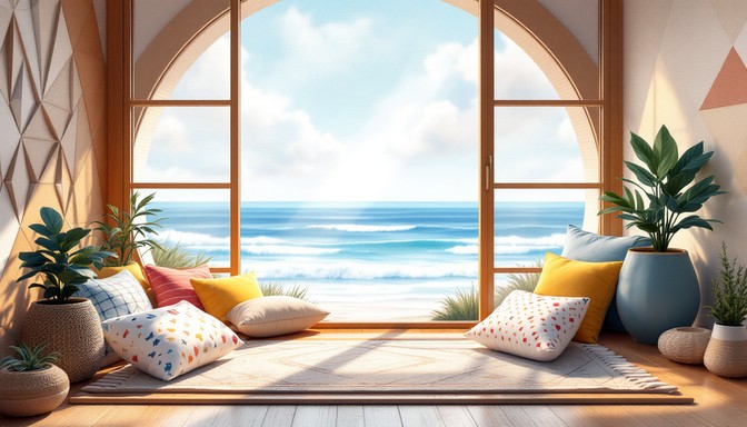 Relaxation Window Free Serene window nook Image - Coastal, Sunlight, Windows | Download ...