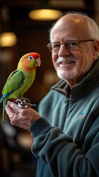 Free Man Holding Parrot Image - Man, Parrot, Elderly | Download at ...
