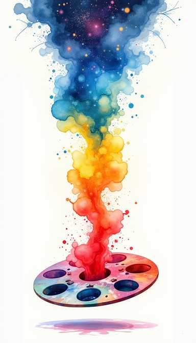 Free Colors Becoming Cosmos Image - Watercolor, Palette, Cosmic ...