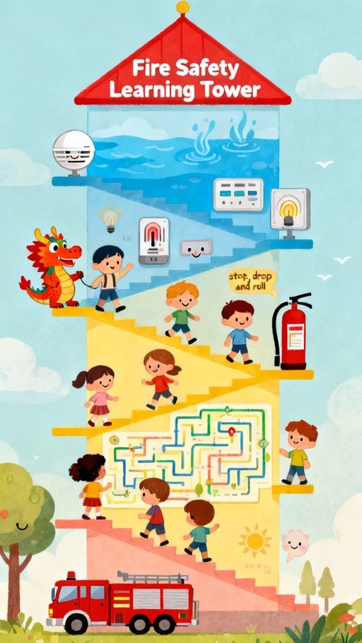 Free Fire Safety Tower Image - Children, Fire, Safety | Download at ...