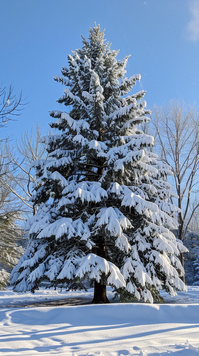 Free Snowy Pine Majesty Image - Winter, Pine, Snow | Download at StockCake