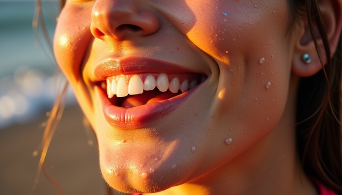 Smiling Is Catching Free Radiant golden smile Image | Download at StockCake