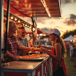 Free Evening Food Stand Image - Festival, Pizza, Sunset | Download at ...