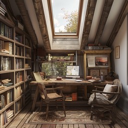 Free Cozy Study Nook Image - Attic, Study, Cozy | Download at StockCake