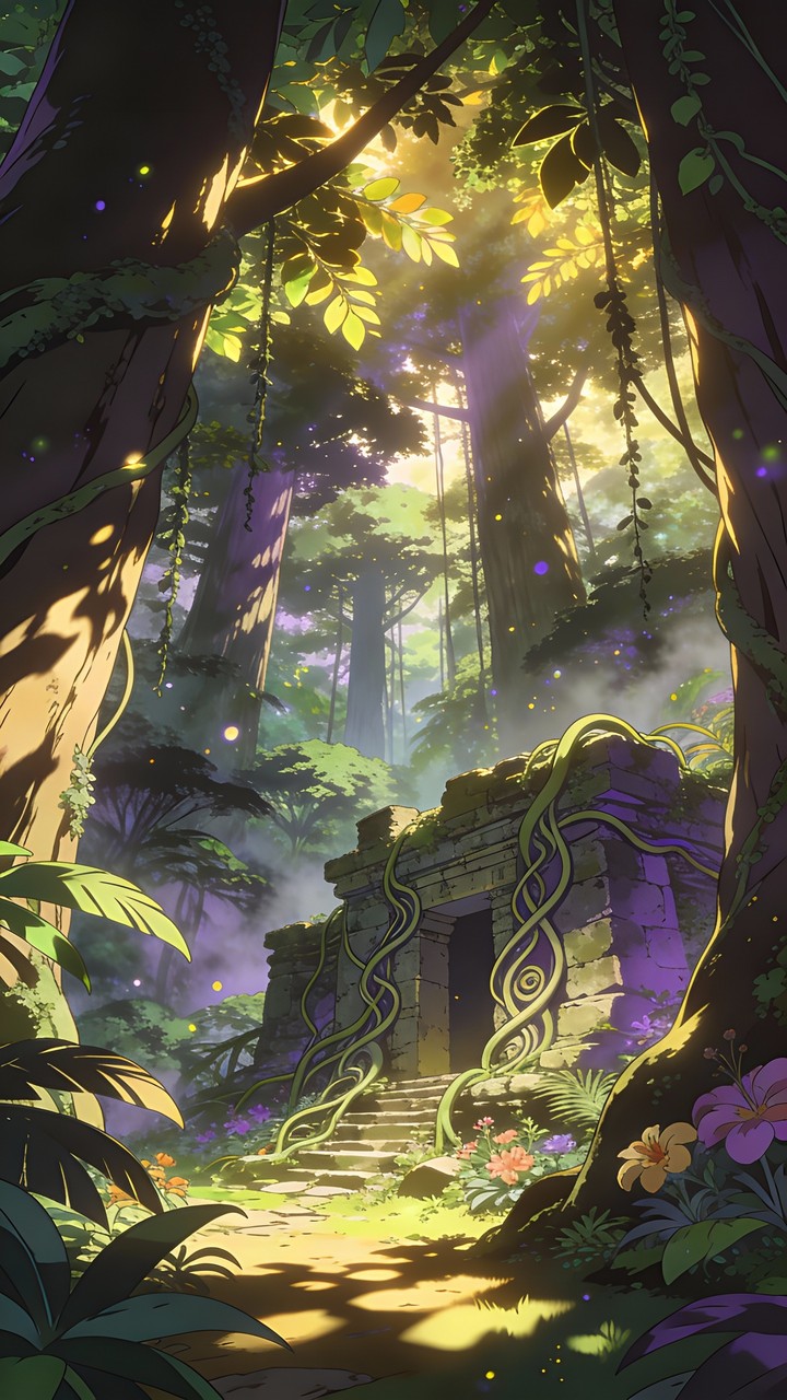 Jungle Rocks Anime Free Mystical Jungle Ruins Image - Jungle, Ruins, Anime | Download at ...
