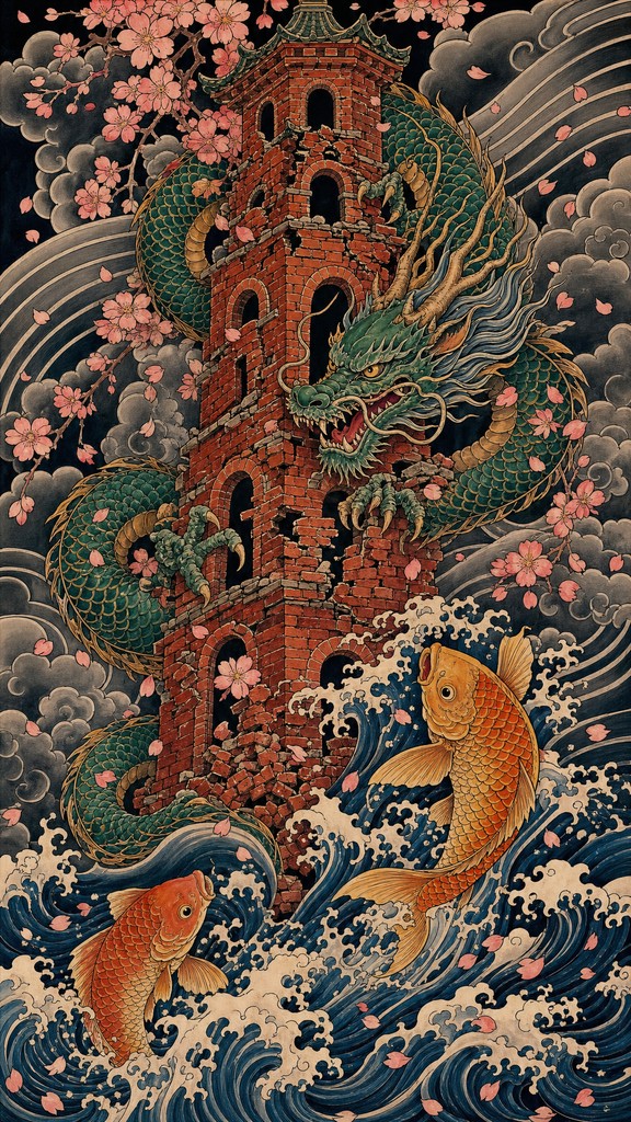 Download Ink Dragon Tower Stock Images for Free | StockCake
