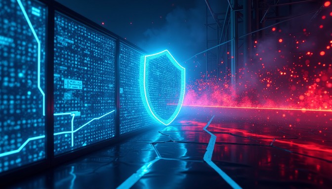 Free Digital Defense Shield Image - Firewall, Cyberpunk, Security ...